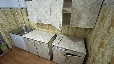 silver kitchen: Кухонный гарнитур в светлом каменном декоре (ЛДСП). Комплект состоит — 9