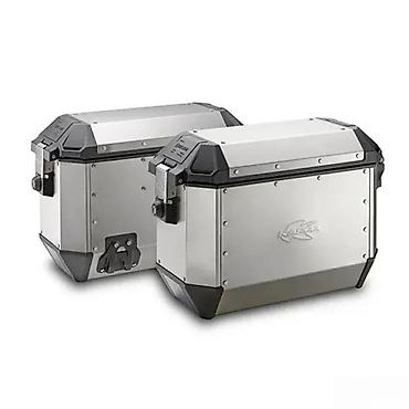 torbice preko grudi: Aluminijumske bočne kofere za motocikl – set levo + desno - — 1