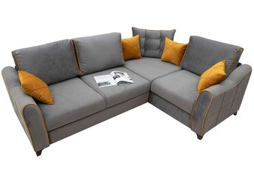 мягкая мебель угловой диван: Угловой диван, цвет - Серый, В рассрочку, Новый