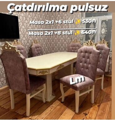 mebel ucuz: Новый, Стол и стулья, Азербайджан