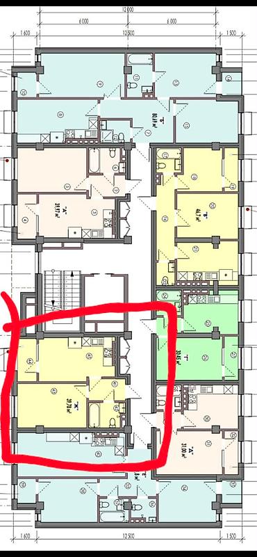 1 комната, 40 м², Джал-15 Индивидуалка, 5 этаж, Требуется ремонт