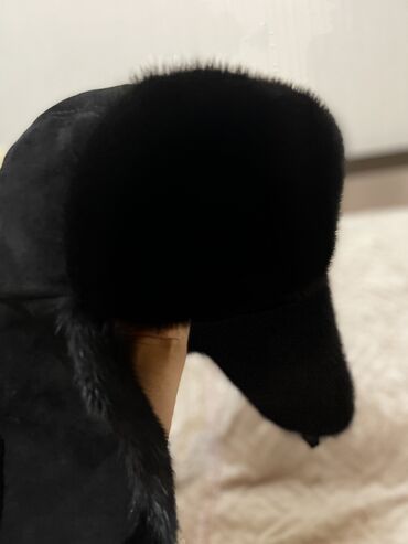 головной убор ушанка: Цвет - Черный