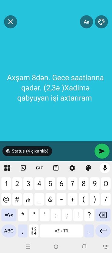 3 4 saatliq isler: Axşam növbəsi üçün qab yuyan işi axtarıram. Saat 20:00-dan gecə