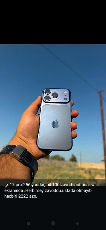 13 pro qiymət: IPhone 17 Pro, 256 GB, Mavi, Face ID — 1