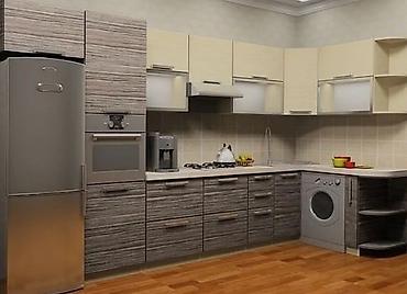 Sifarişlə mətbəx mebeli: Sifarişlə mətbəx dəsti, Özü çəkən petlələr, MDF, Kredit yoxdur, Pulsuz çatdırılma, Rayonlara çatdırılma — 25