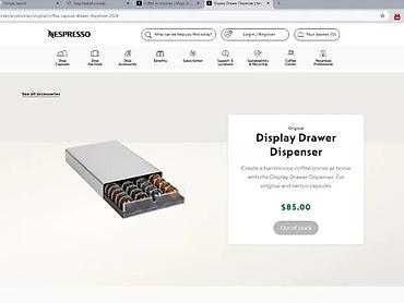 Ostala kuhinjska oprema: Nespresso Display Drawer Dispenser – organizator za kapsule - — 4