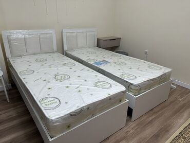 Односпальные кровати: Односпальная кровать, Новый, С матрасом, ЛДСП, длина - 200 см