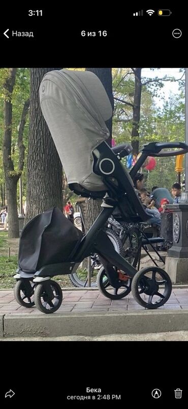 Коляски: Коляска, цвет - Коричневый, Б/у — 1