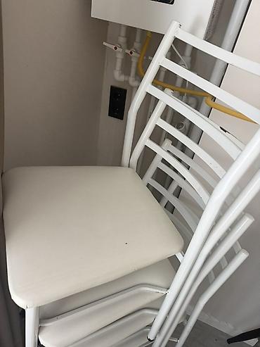 стулья ikea: Набор из 5 кухонных стульев, белые. - Каркас: металлическая труба — 1