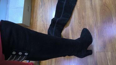 Сапоги: Сапоги, 36, Basconi, Б/у, цвет - Черный, Бесплатная доставка — 2