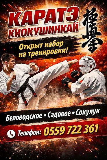 курсы бишкек: Каратэ Киокушинкай Сэнсэй - тренер Балашов-Эрбей Денис 3 дан. Оплата — 1