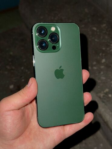 Apple iPhone: IPhone 13 Pro, Б/у, 256 ГБ, Alpine Green, Зарядное устройство, Защитное стекло, Чехол, 88 %