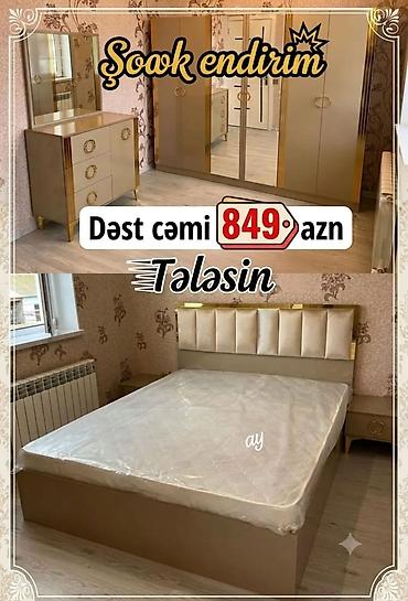 guzgu samdan: Yataq otağı dəsti Tərkibi: - Geniş 3 qapılı şkaf (ortası güzgülü) - — 1