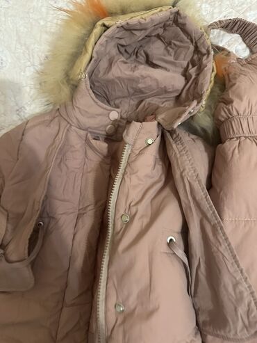 комбинезон для новорожденных зимний: Комплект, цвет - Розовый