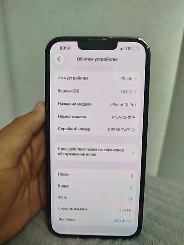 13 про мини: IPhone 13 Pro, 256 ГБ Характеристики: - Модель: iPhone 13 Pro (номер — 3