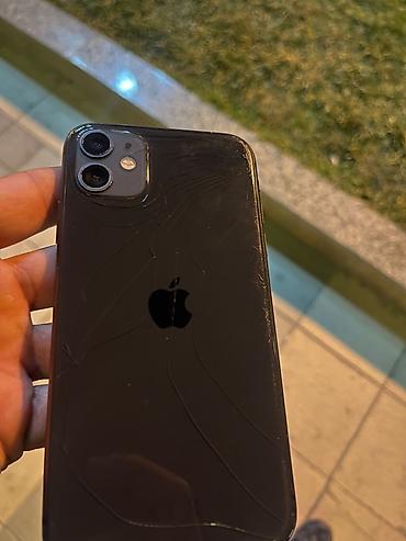 iphone 11 pro ucuz qiymete: IPhone 11, 128 GB, Jet Black, Face ID, Qırıq, Simsiz şarj — 4