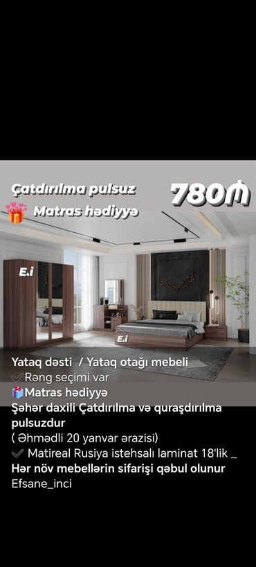 Yataq otağı dəstləri: Təknəfərlik çarpayı, Komod, Termo, Tumba, Yeni -da lalafo.az — 30 Yataq otağı dəstləri: Təknəfərlik çarpayı, Komod, Termo, Tumba, Yeni — 30