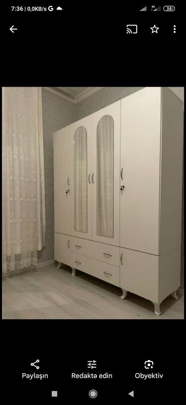 Dolablar: Yeni, Açılan, 3 qapılı Düz dolab, Şifonyer, Azərbaycan — 9