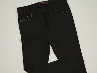 tanie sukienki wizytowe dla puszystych: Material trousers for women, size M (EU 38)
