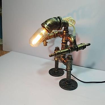 Декоративные настольные светильники: Лампы-скульптуры в стиле стимпанк/индастриал - Настольные светильники — 16