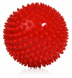 регби мяч: Мяч массажный малый с шипами Ортосила (L 0109) красный, диам. 9 см –