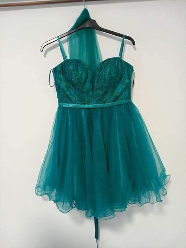 haljina ispod kolena: L (EU 40), color - Turquoise, Evening