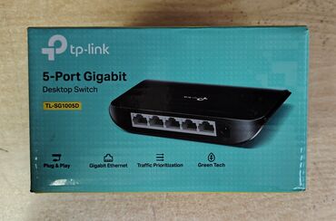 коммутатор: Настольный коммутатор TP-Link с 5 гигабитными портами предназначен для