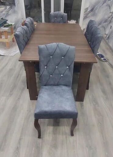 Masa və oturacaq dəstləri: Qonaq otağı üçün, Yeni, Açılmayan, Dördbucaq masa, 6 stul -da lalafo.az — 11 Masa və oturacaq dəstləri: Qonaq otağı üçün, Yeni, Açılmayan, Dördbucaq masa, 6 stul — 11