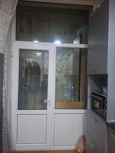 HündürlüyüPVC balkon qapısı və pəncərə bloku - Material: ağ PVC