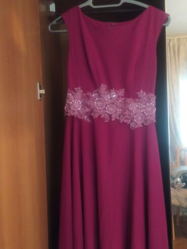 вечерние бордовые платья: Вечернее платье, Длинная модель, Без рукавов, M (EU 38)