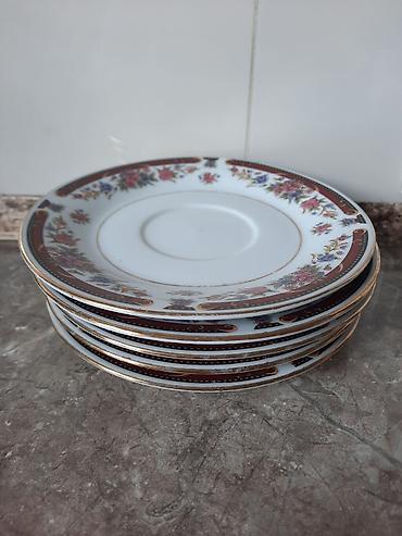 Наборы посуды: Посуда, фарфоровые тарелки СССР, размер 20×15 см, 11 шт — 12