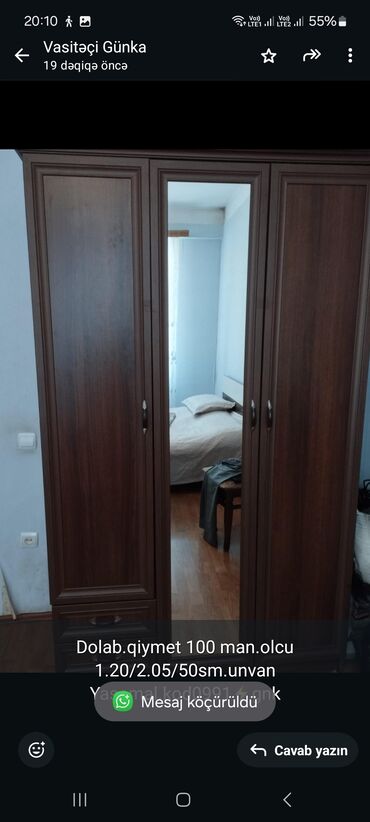 İşlənmiş, Açılan, 3 qapılı Düz dolab
