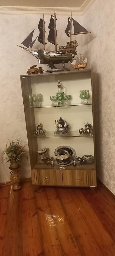 plasmas qapi: Qonaq otağı üçün mebel dəsti - Rəng/üslub: Təbii ağac teksturalı — 1