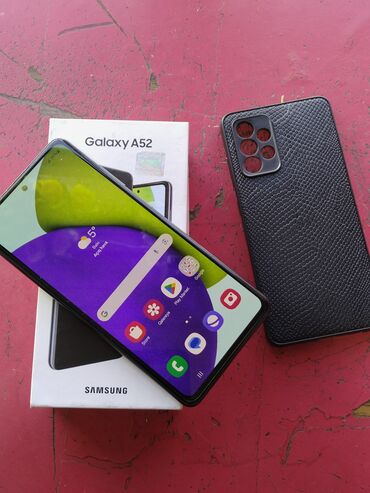 Samsung: Samsung Galaxy A52, 128 GB, rəng - Qara, İki sim kartlı, Sənədlərlə