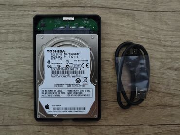 ddr1 1gb: Маалымат алып жүрүүчү, Колдонулган, Toshiba, HDD, 756 ГБ, 2.5", ПК үчүн