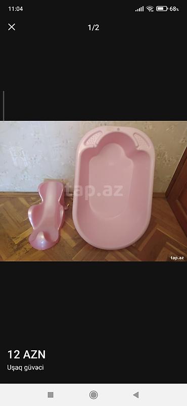 miniş: Mini-Splash Uşaq Güvəcə Dəsti – Baby Pink Bathtub & Support Set - — 3