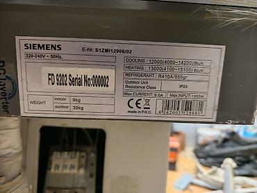 soyuducu simens: Siemens split kondisioner – DC Inverter Texniki göstəricilər: - — 2