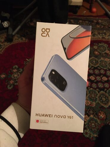 işlənmiş ucuz telefon: Huawei Nova Y61, 64 GB, rəng - Yaşıl, Barmaq izi, İki sim kartlı, Face ID