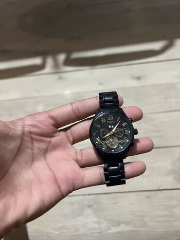 золотые часы женева 750 пробы мужские: Yeni, Qol saatı, Rolex, rəng - Qara