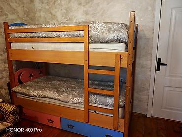 Mebel: Oğlan və qız üçün, İşlənmiş, Çarpayı, Matras ilə, Siyirməli, Taxta — 7