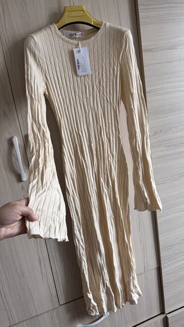 Повседневные платья: Платье в рубчик LUCE - Материал: мягкое трикотажное полотно с — 5