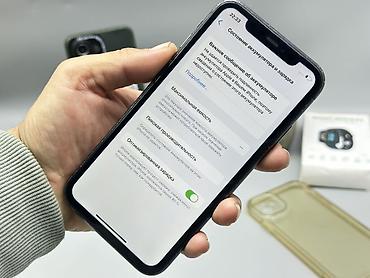 lphone 11: IPhone 11, Б/у, 128 ГБ, Черный, Чехол, 100 % — 7