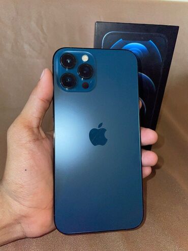 IPhone 12 Pro Max, 512 GB, Pacific Blue, Zəmanət, Face ID, Sənədlərlə