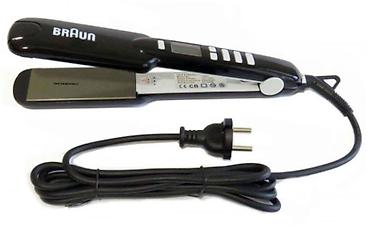 braun ütü feni: №: 13394 Məhsulun adı: Saç üçün düzləşdirici Br-5599 Qara Brend: No — 2