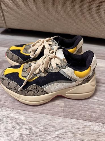 кеды gucci: Мужские кроссовки, 36, Gucci, Б/у, цвет - Бежевый, Самовывоз — 2