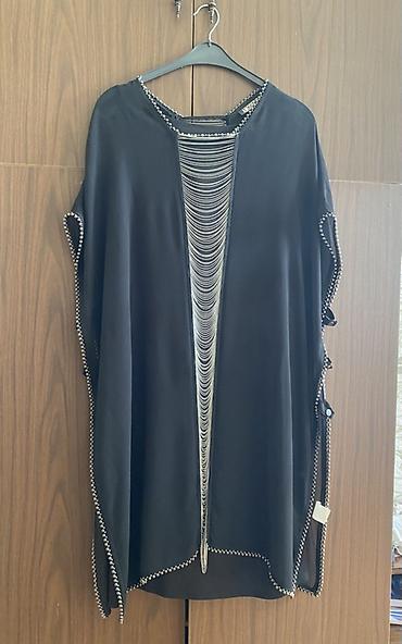 topdan bijuteriya satışı: Qara rəngli şık kaftan/tunika - Rəng: qara - Dizayn: Ön hissədə — 1