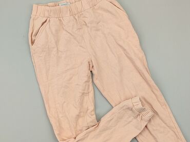 spodnie z imitacji skory bezowe: Sweatpants, Reserved, 12 years, 146/152, condition - Fair