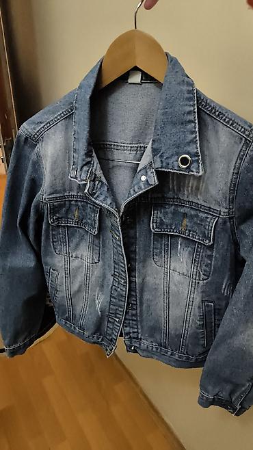 Kişi geyimləri: Cins gödəkcə - Material: qalın denim (mavi yuyulmuş effektli) - — 1