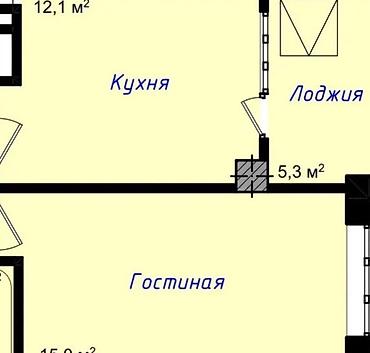Продажа квартир: 1 комната, 40 м², Аламедин-1 мкр Элитка, 9 этаж, ПСО (под самоотделку) — 7