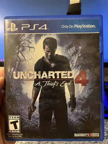 satılık ps4: Uncharted 4: A Thief's End, Macəra, İşlənmiş Disk, PS4 (Sony Playstation 4)